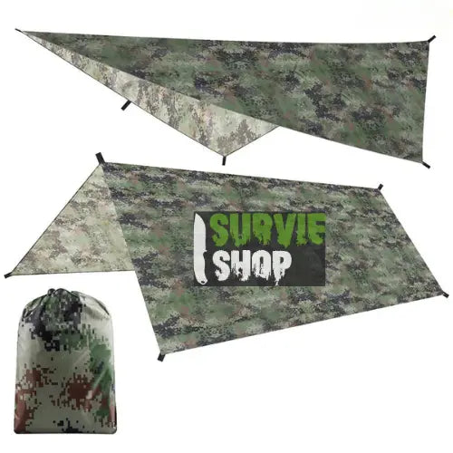 Bâche de survie ultralégère 100x145cm Imperméable & Portable - Survie Shop
