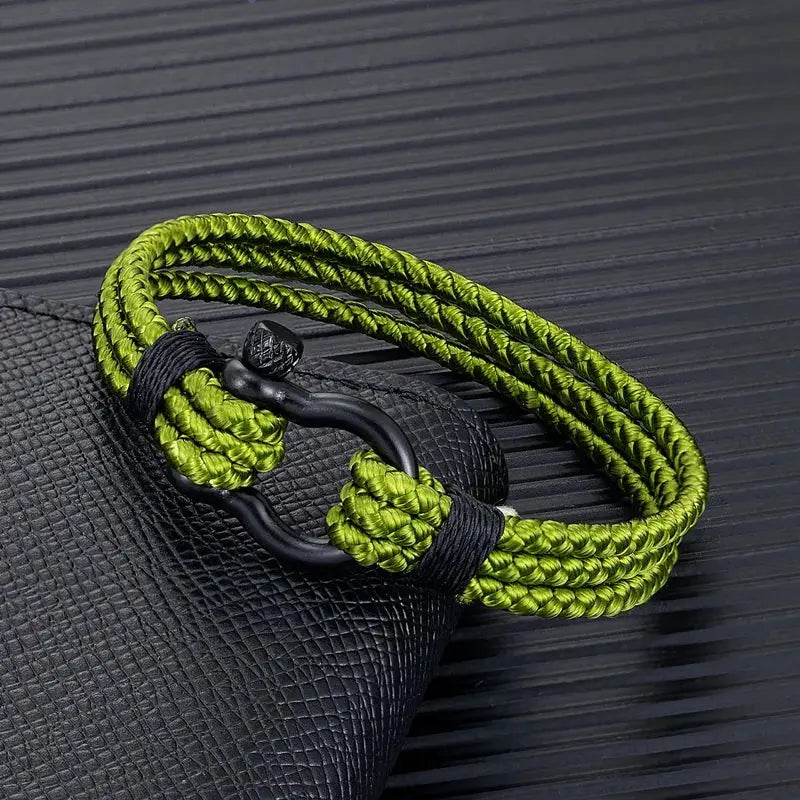 Bracelet Cordage Acier Inoxydable  Boucle  - Élégant Unisexe - Survie Shop