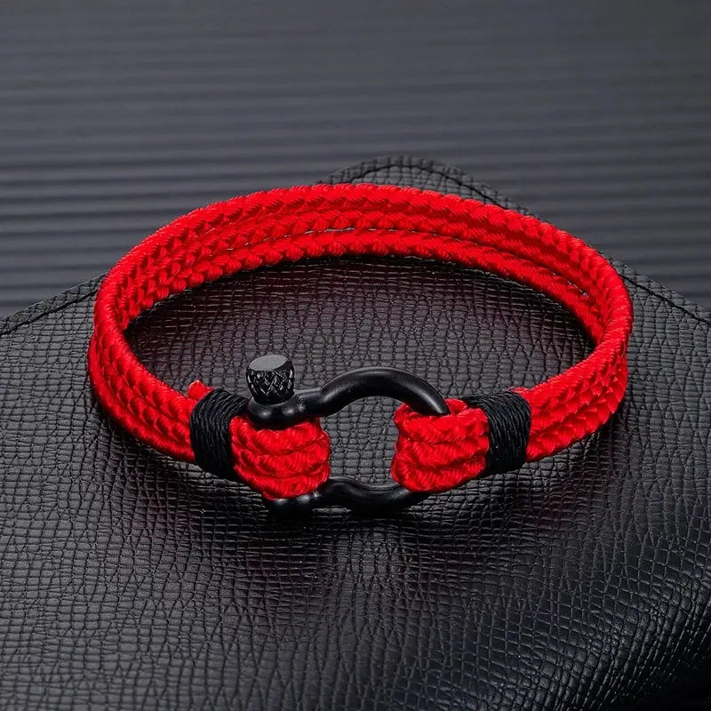 Bracelet Cordage Acier Inoxydable  Boucle  - Élégant Unisexe - Survie Shop