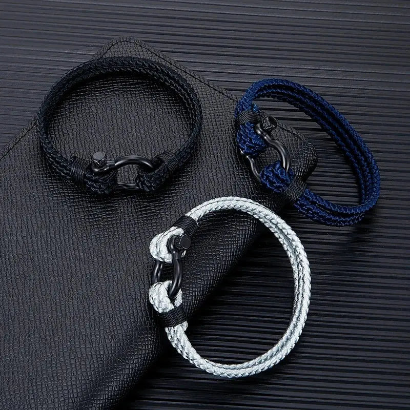 Bracelet Cordage Acier Inoxydable  Boucle  - Élégant Unisexe - Survie Shop