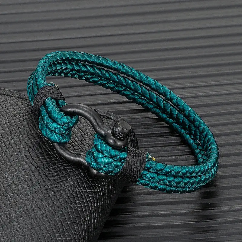Bracelet Cordage Acier Inoxydable  Boucle  - Élégant Unisexe - Survie Shop