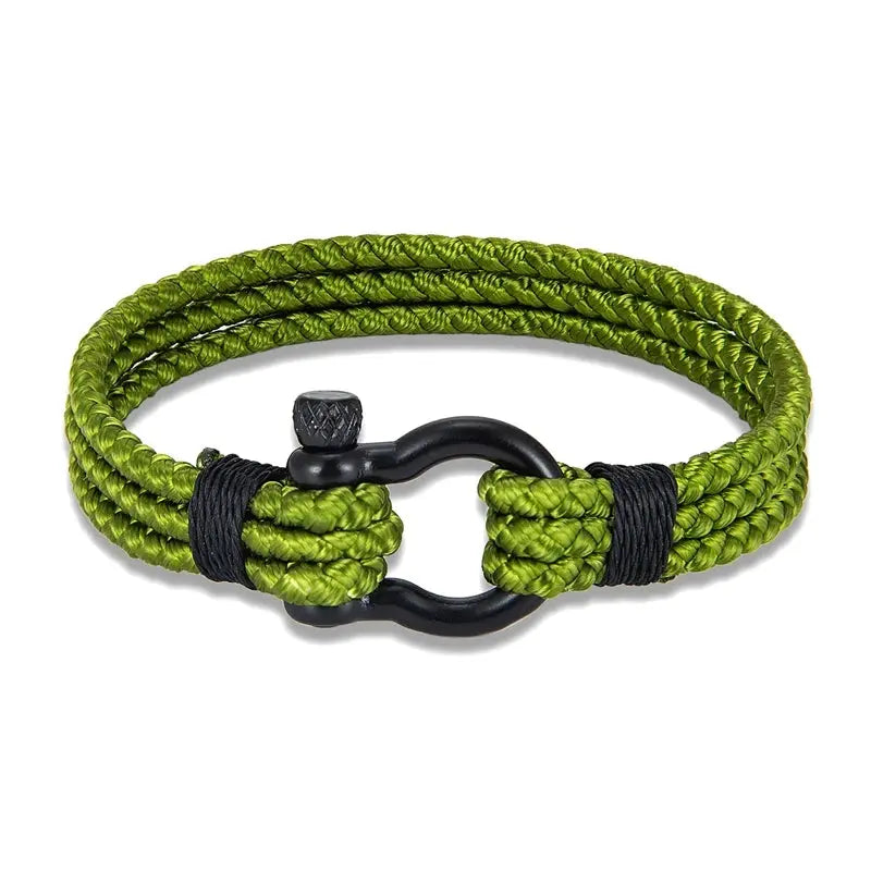 Bracelet Cordage Acier Inoxydable  Boucle  - Élégant Unisexe - Survie Shop