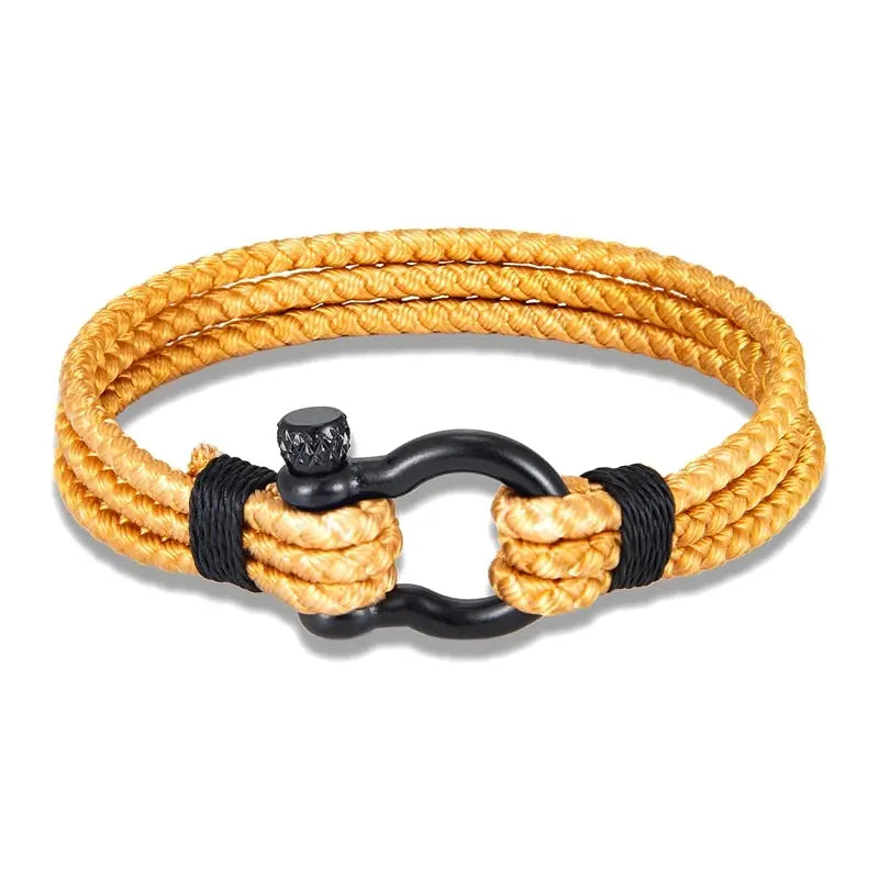 Bracelet Cordage Acier Inoxydable  Boucle  - Élégant Unisexe - Survie Shop