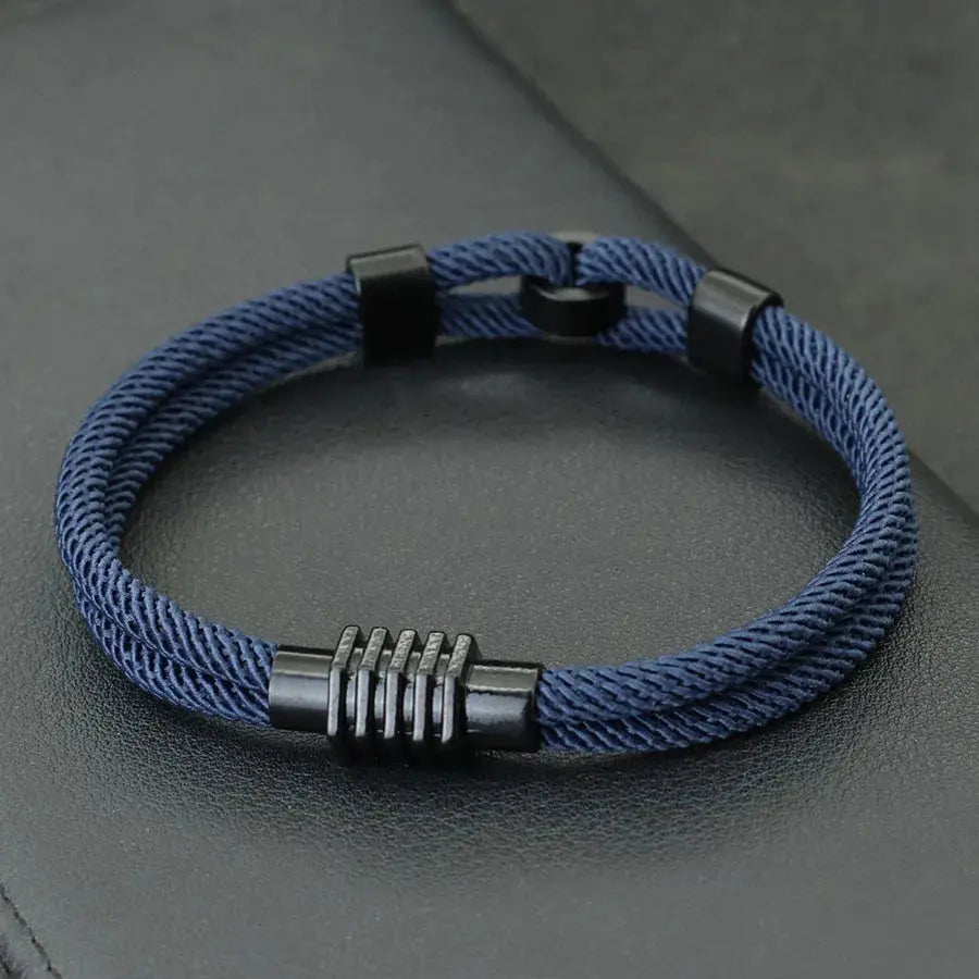 Bracelet Élégant pour Hommes avec Nœud Marin - Acier Inoxydable Durable - Survie Shop