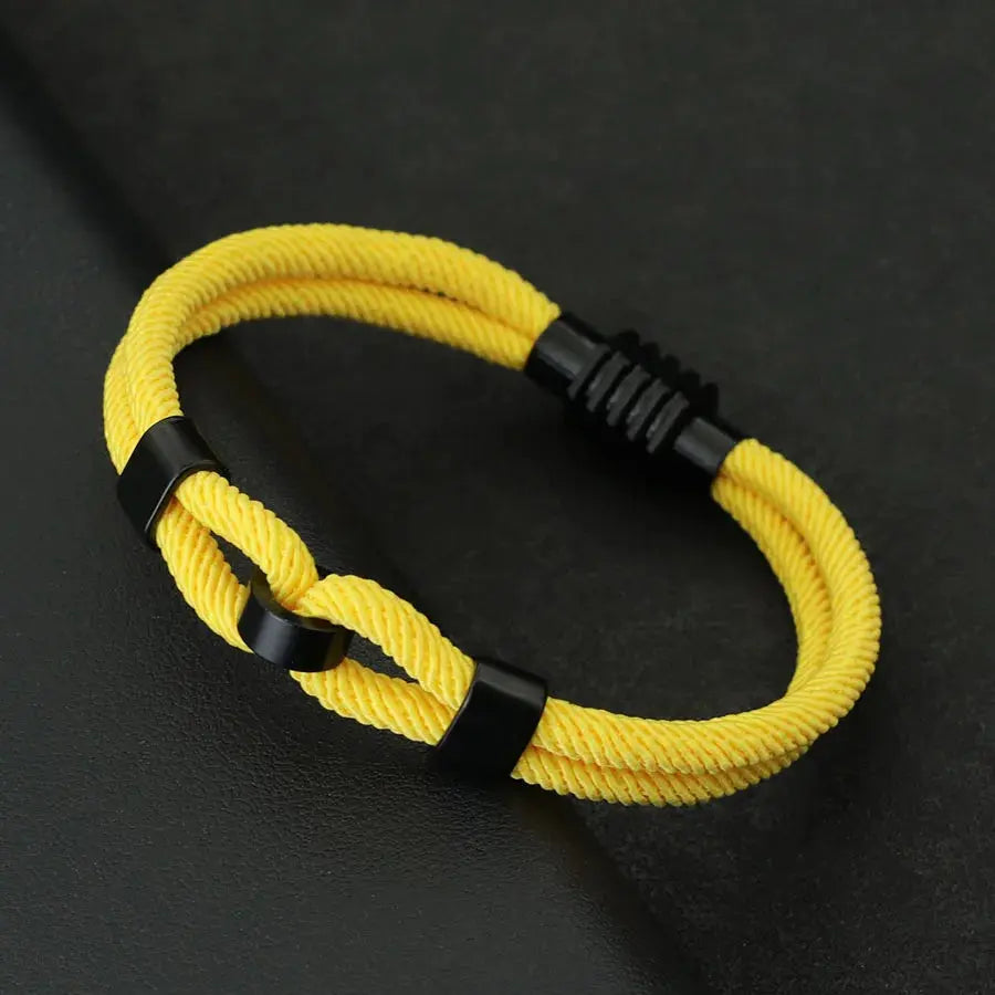 Bracelet Élégant pour Hommes avec Nœud Marin - Acier Inoxydable Durable - Survie Shop