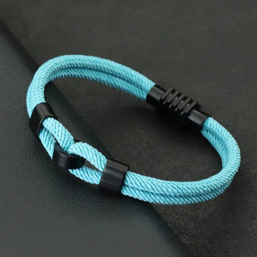 Bracelet Élégant pour Hommes avec Nœud Marin - Acier Inoxydable Durable - Survie Shop