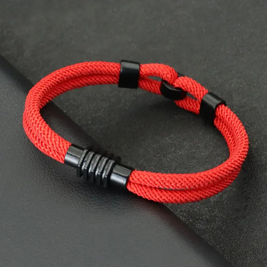 Bracelet Élégant pour Hommes avec Nœud Marin - Acier Inoxydable Durable - Survie Shop