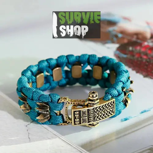 Bracelet Paracorde Amulette avec zircon Survie Shop