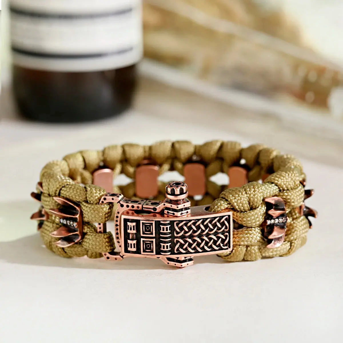 Bracelet Paracorde Amulette avec zircon Survie Shop