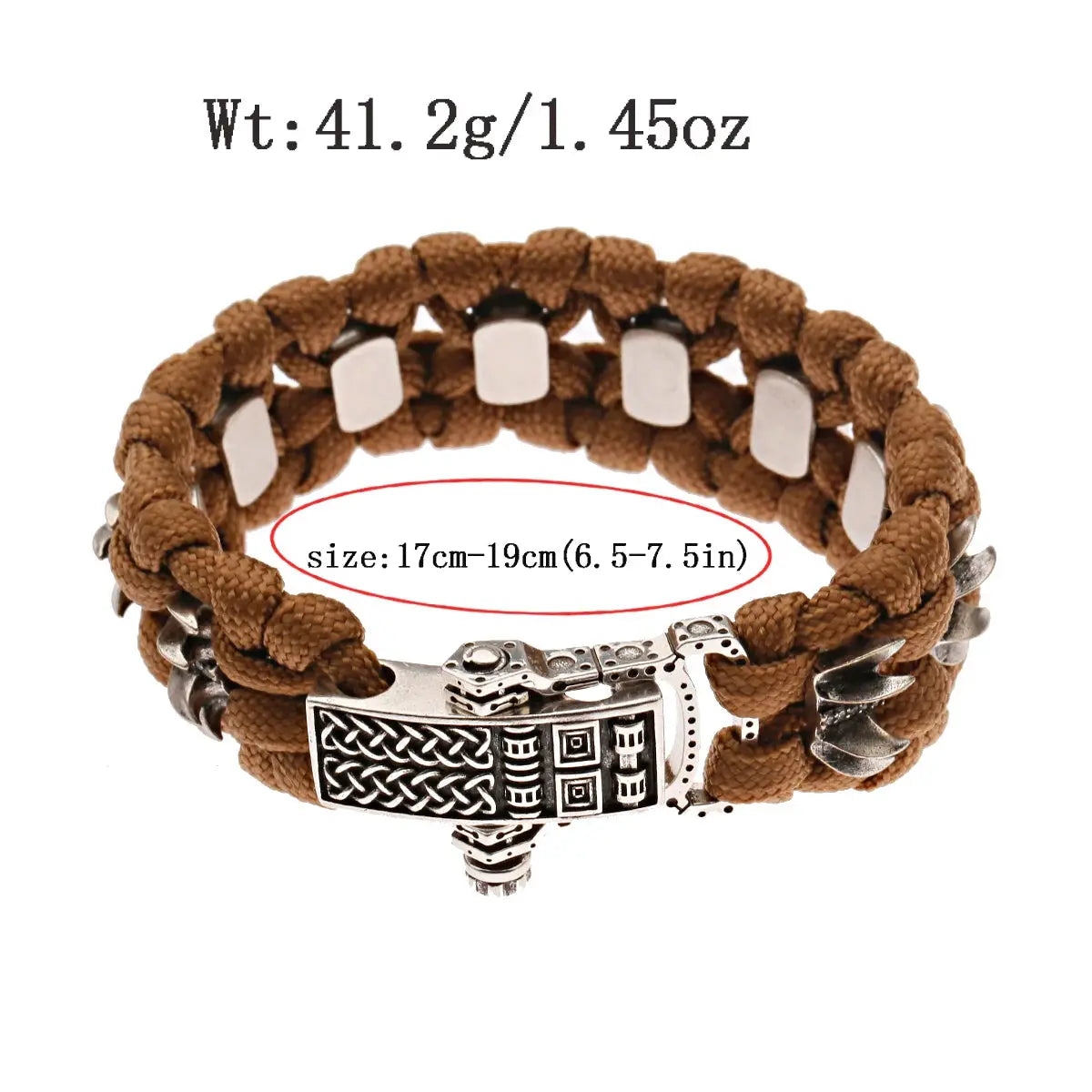 Bracelet Paracorde Amulette avec zircon - Survie Shop
