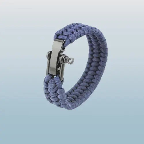 Bracelet Paracorde Cobra Avec Manille - Bleu Survie Shop
