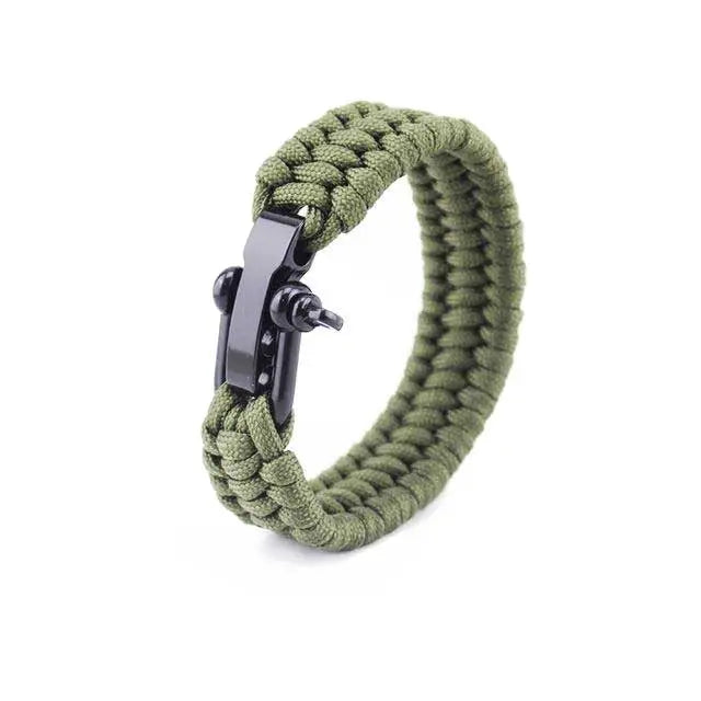 Bracelet Paracorde Cobra Vert - Survie Shop