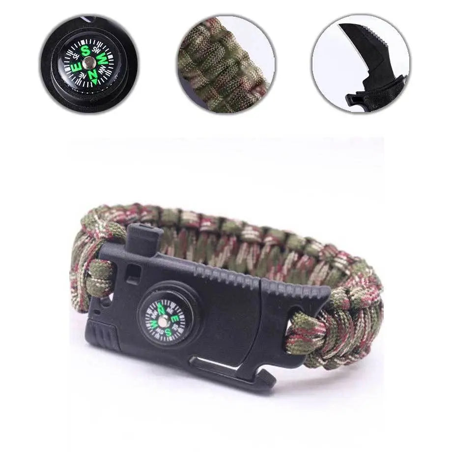 Bracelet Paracorde  Couteau - Camouflage - Survie Shop