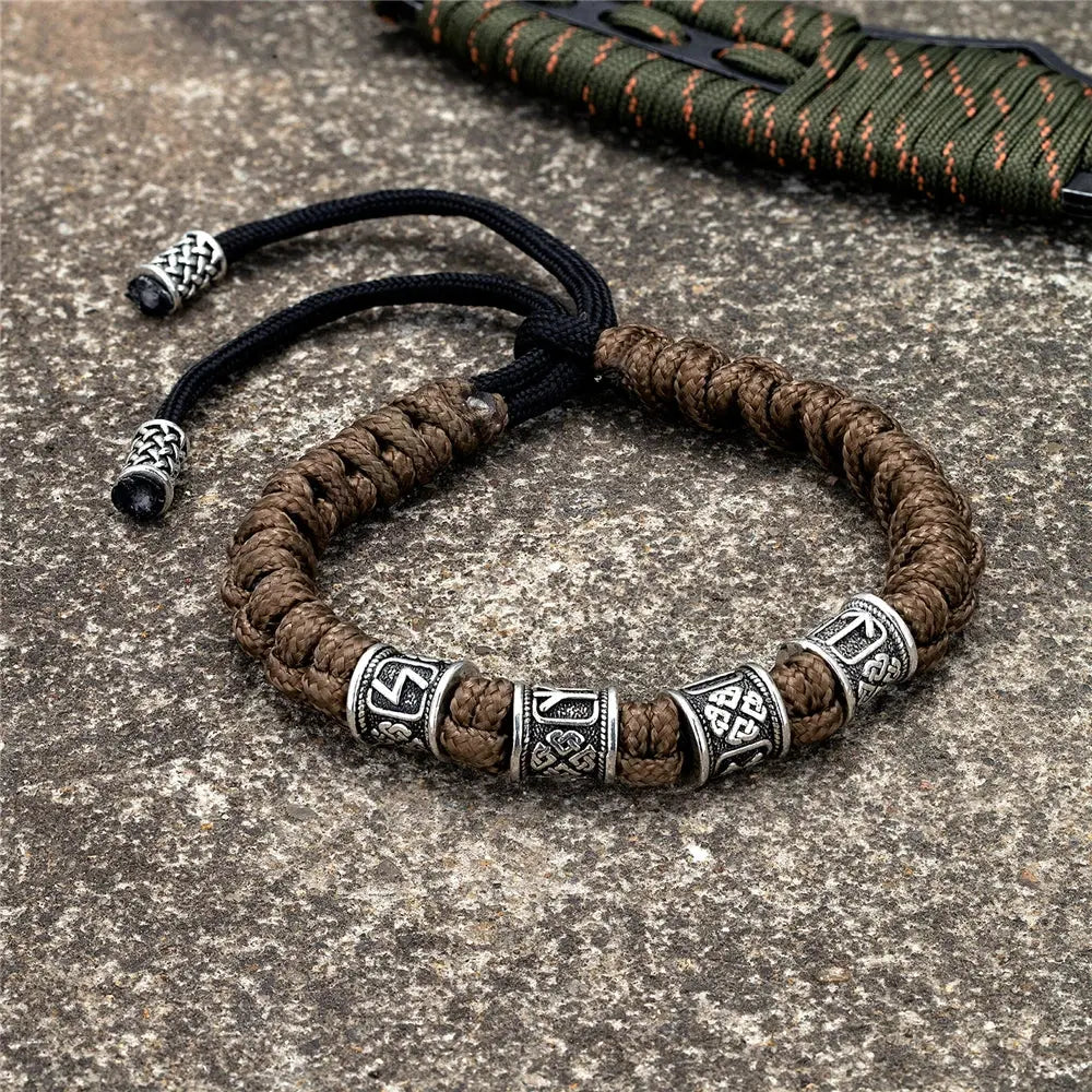 Bracelet Paracorde Runes Viking Survie Shop