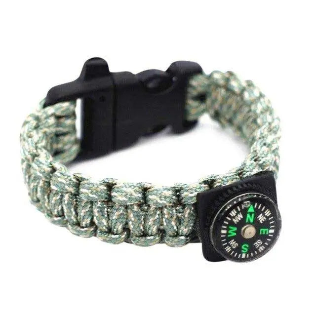 Bracelet Paracorde avec Boussole - Turquoise - Survie Shop