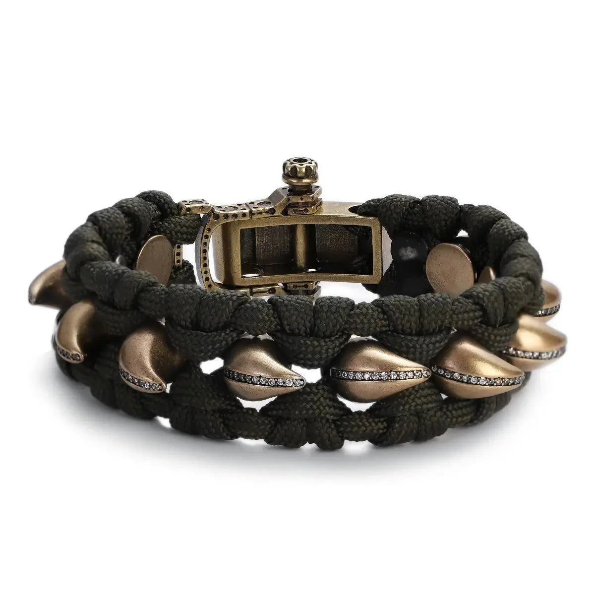 Bracelet Paracorde tressé avec griffe de dragon en zircon - Survie Shop