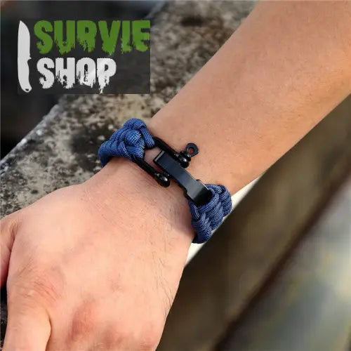 Bracelet de Survie Paracorde Ajustable en Acier Inoxydable - Survie Shop