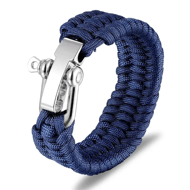 Bracelet de Survie Paracorde Ajustable en Acier Inoxydable - Survie Shop