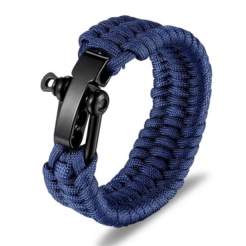 Bracelet de Survie Paracorde Ajustable en Acier Inoxydable - Survie Shop