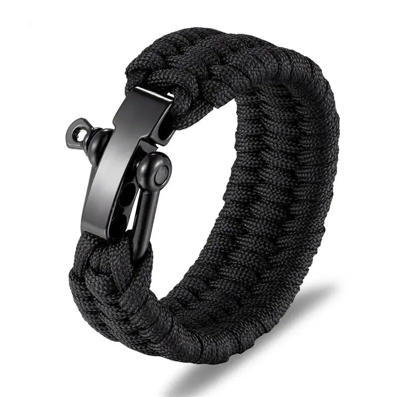Bracelet de Survie Paracorde Ajustable en Acier Inoxydable - Survie Shop