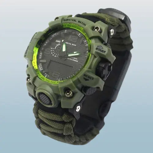Bracelet de Survie avec Montre - Vert Survie Shop