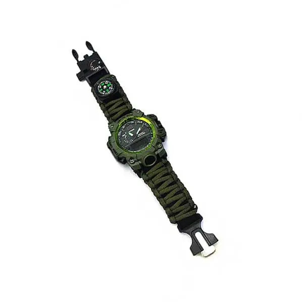 Bracelet de Survie  avec Montre - Vert - Survie Shop