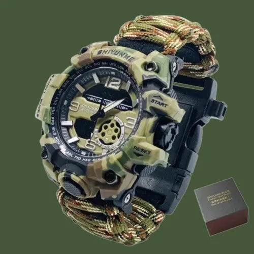 Bracelet de Survie avec montre - Camouflage Etsy