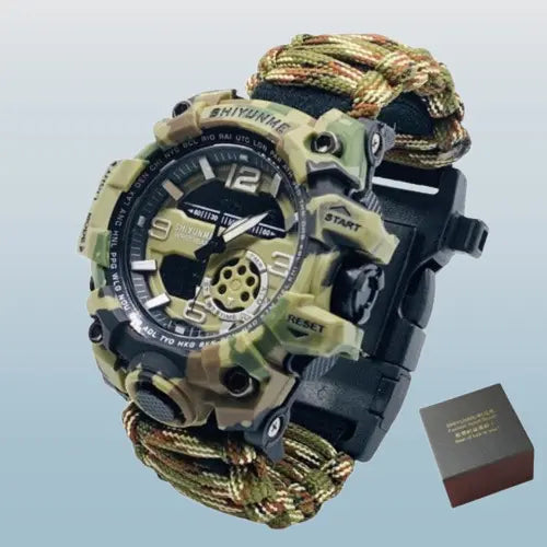Bracelet de Survie avec montre - Camouflage Survie Shop