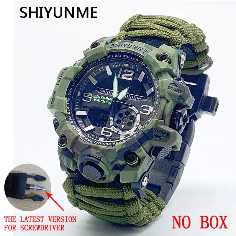 Bracelet de Survie avec montre - Camouflage - Survie Shop