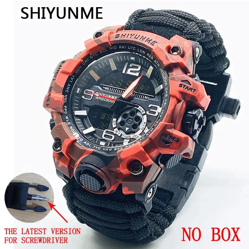 Bracelet de Survie avec montre - Camouflage - Survie Shop