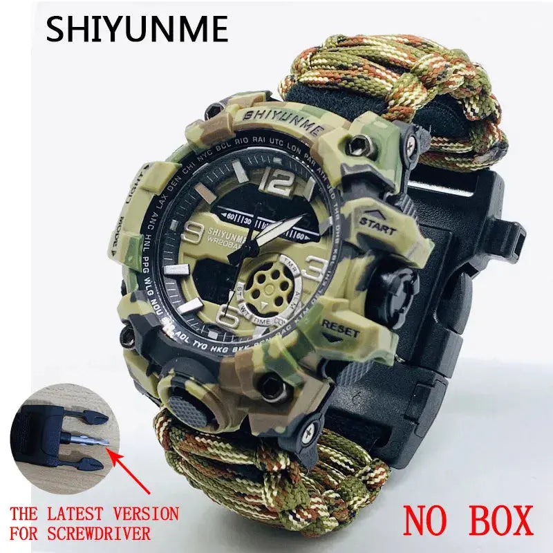 Bracelet de Survie avec montre - Camouflage - Survie Shop