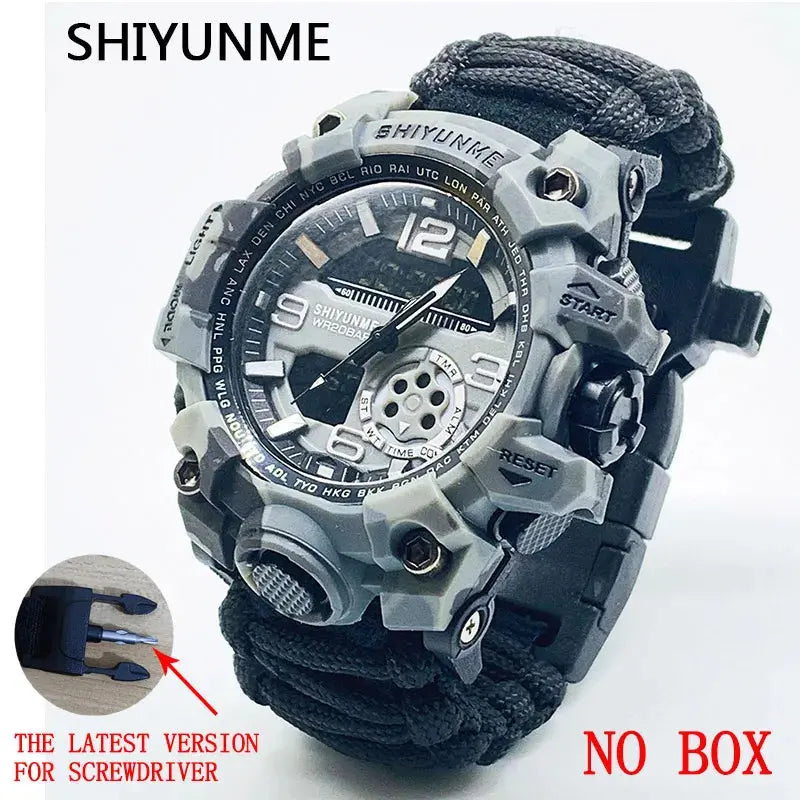 Bracelet de Survie avec montre - Camouflage - Survie Shop