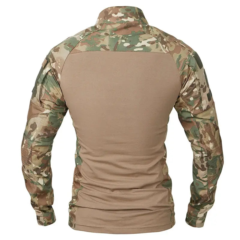 Chemise Tactique Camouflage Militaire à Manches Longues avec Poches - Survie Shop