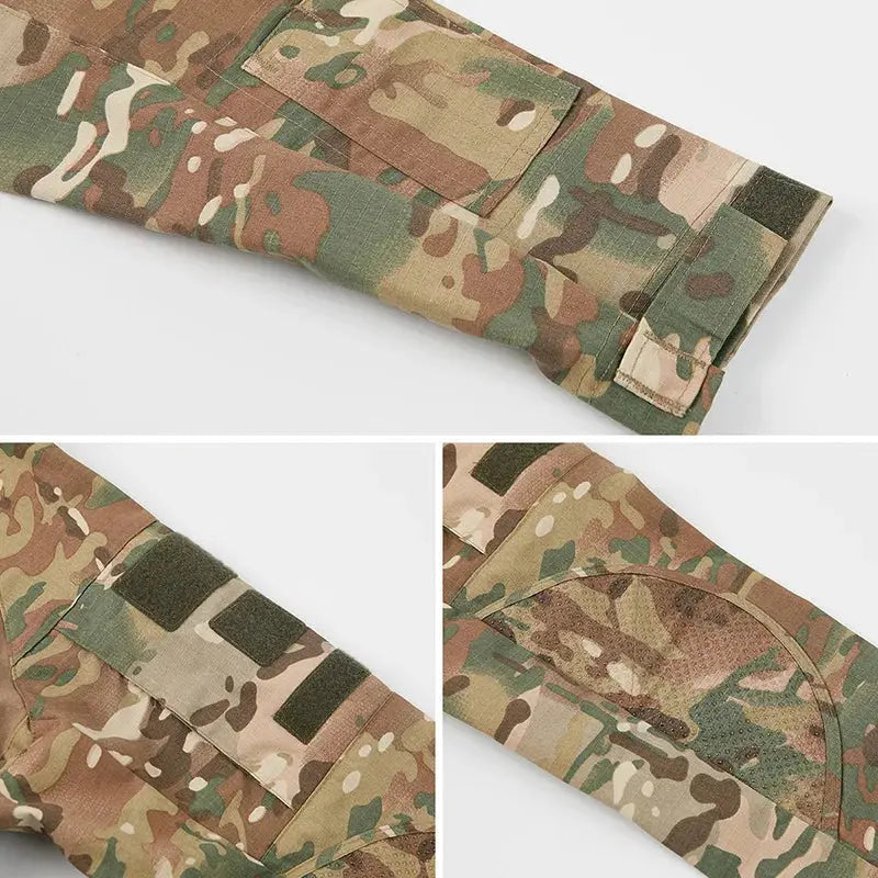 Chemise Tactique Camouflage Militaire à Manches Longues avec Poches - Survie Shop