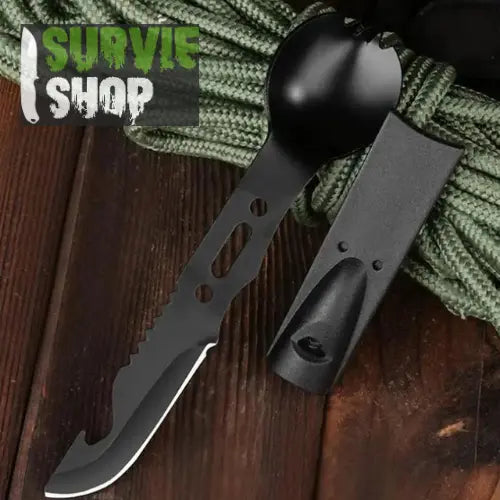 Combo Cuillère Fourchette Couteau pour Camping Survie Shop