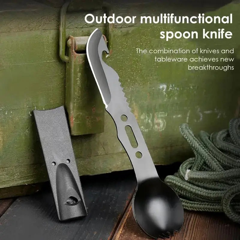 Combo Cuillère Fourchette Couteau pour Camping Survie Shop