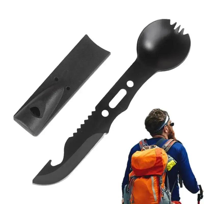 Combo Cuillère Fourchette Couteau pour Camping Survie Shop