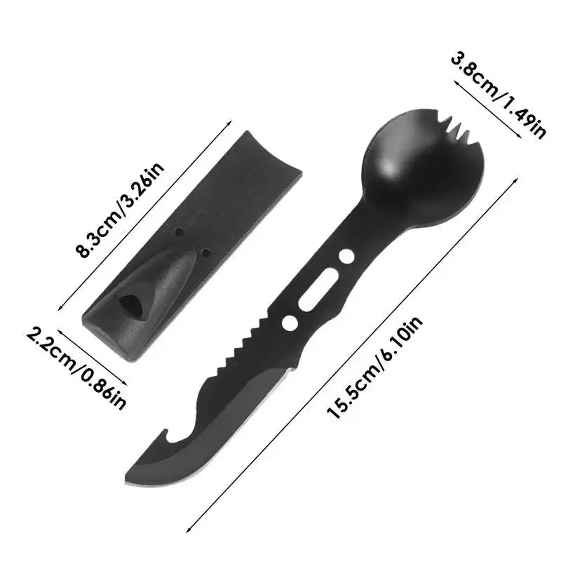 Combo Cuillère Fourchette Couteau pour Camping Survie Shop