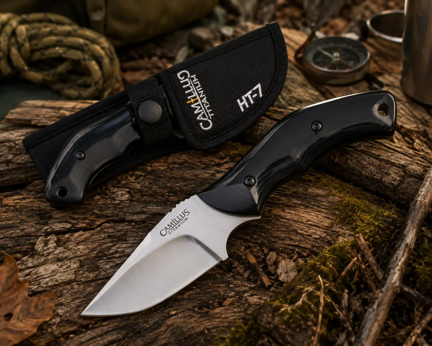 Couteau Camillus HT-7™ – Lame Fixe 3Cr13 Noir