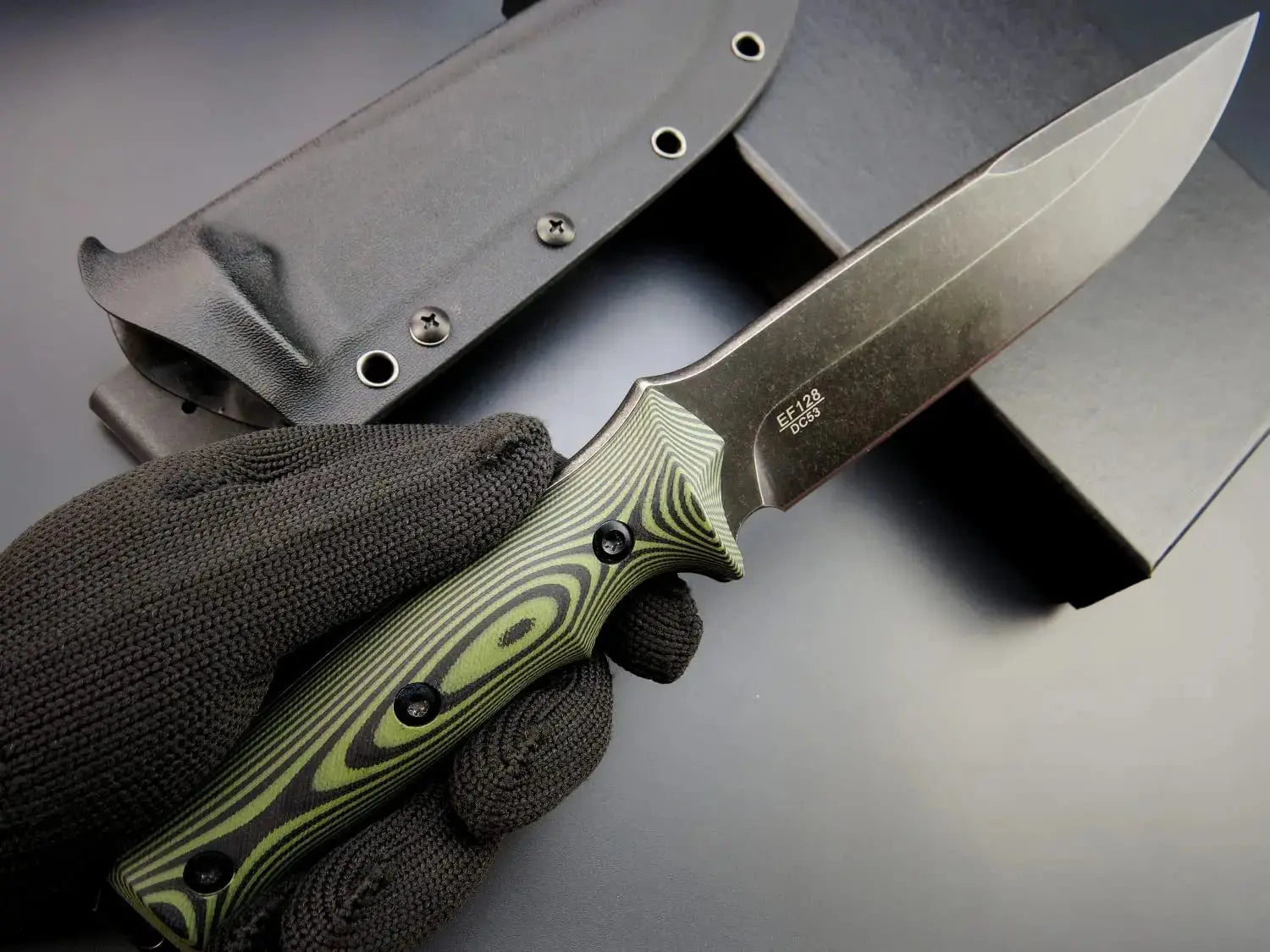 Couteau Fixe Eafengrow EF128 avec Lame en Acier DC53 - Manche G10 - Survie Shop