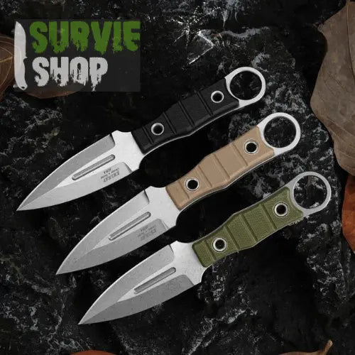 Couteau Fixe avec Fourreau en Acier Inoxydable Haute Qualité Survie Shop