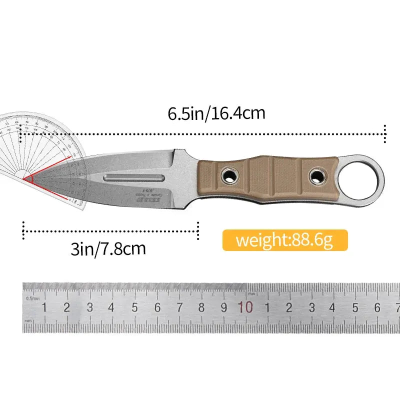 Couteau Fixe avec Fourreau en Acier Inoxydable Haute Qualité - Survie Shop