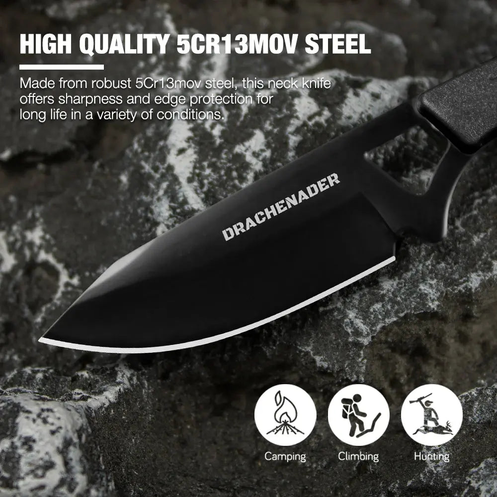 Couteau Tactique Tour de Cou et Petite Lame Fixe EDC - Survie Shop