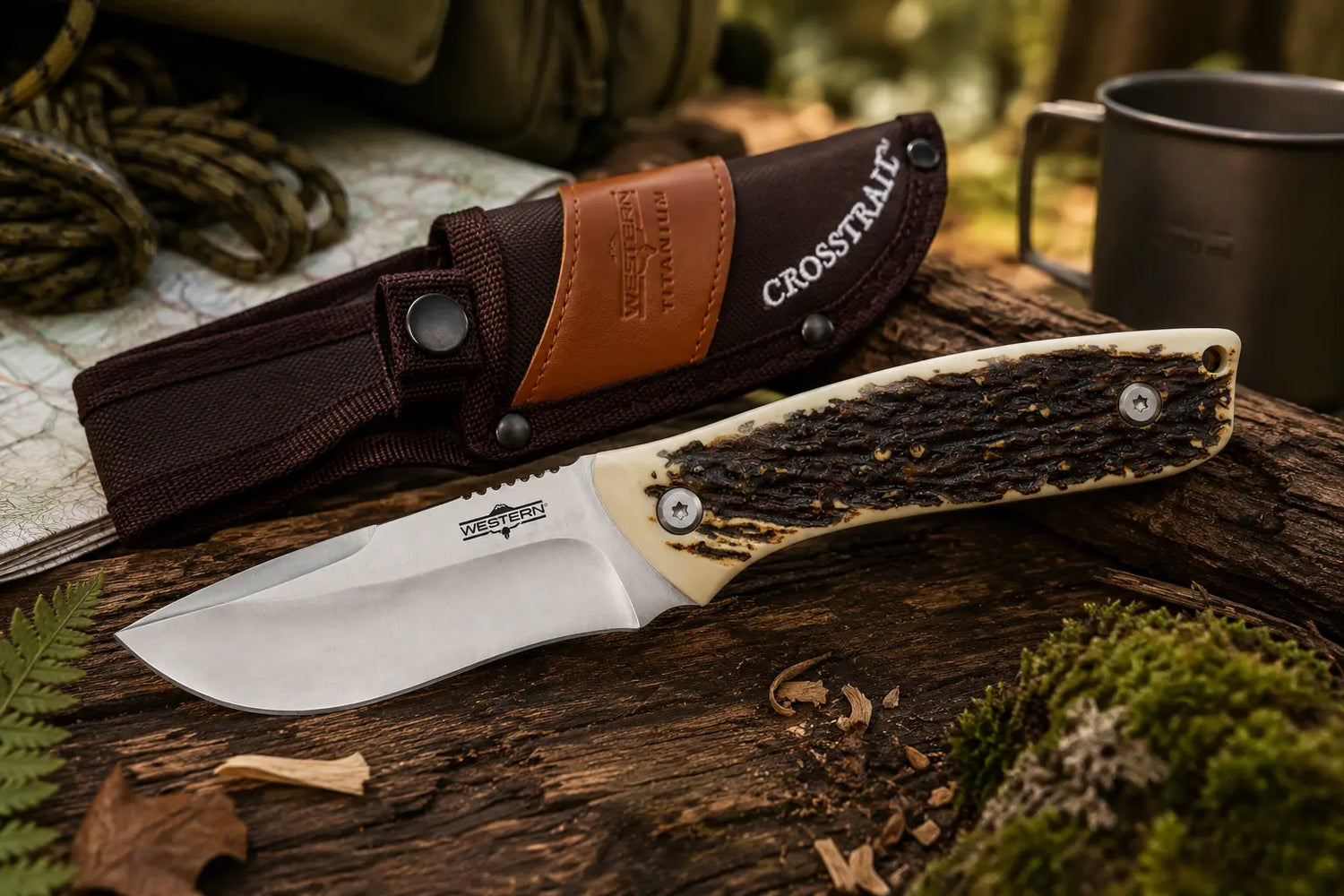 Couteau Western Crosstrail™ – Lame Fixe 420 Titane