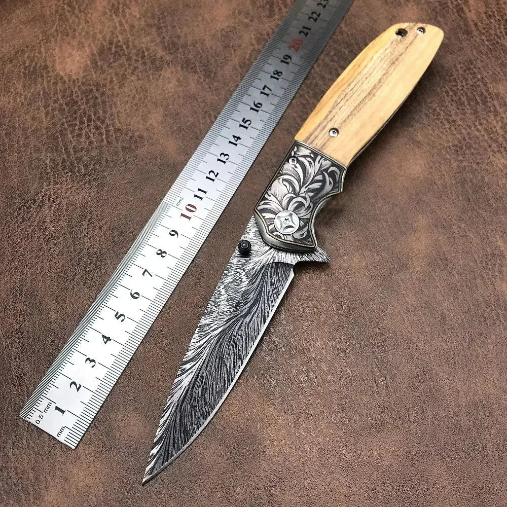 Couteau de Damas pliant - Survie Shop