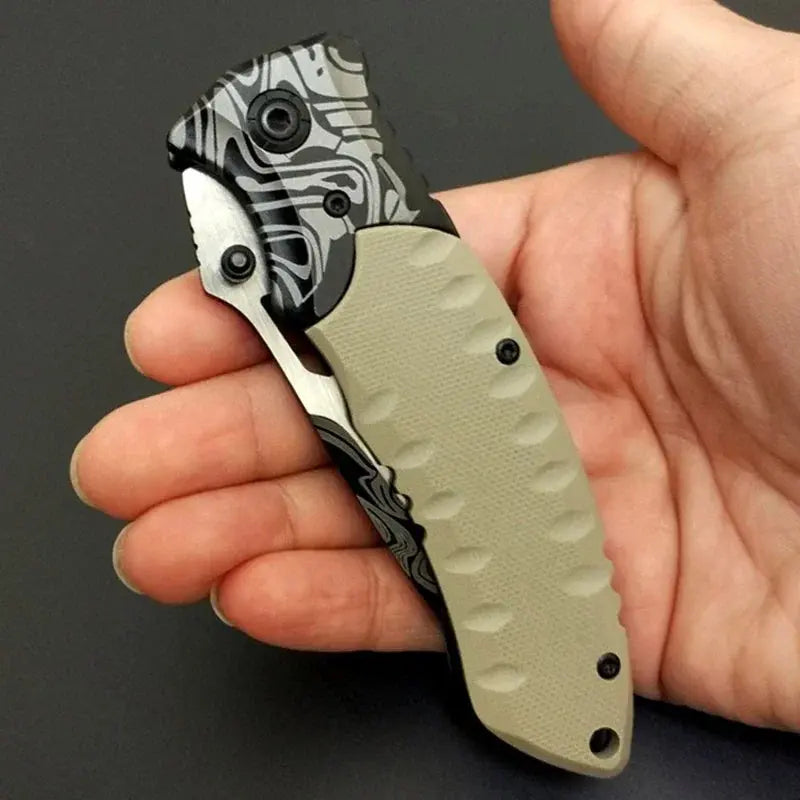 Couteau de Survie Buschcraft coloré et pliant 20cm. Survie Shop