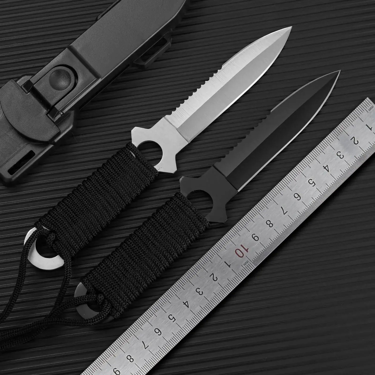 Couteau de Survie Manche Paracorde 2024 Haute Dureté Fourreau ceinture - Survie Shop