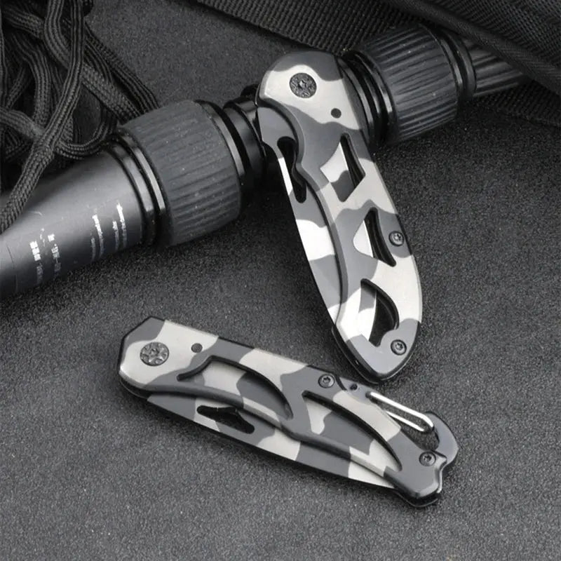 Couteau de Survie Pliant en Acier 15,5cm - Portable et Polyvalent - Survie Shop