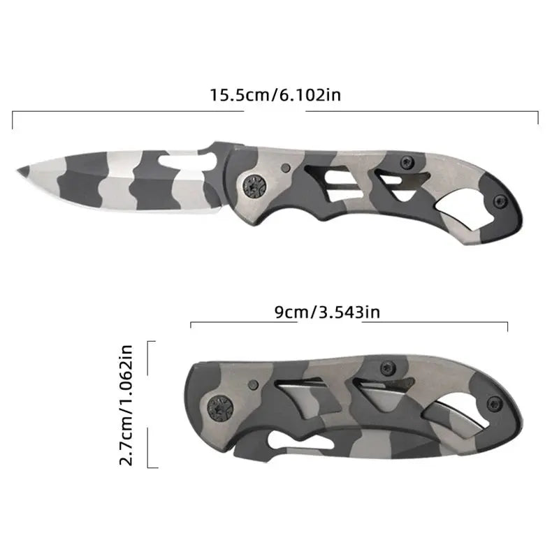 Couteau de Survie Pliant en Acier 15,5cm - Portable et Polyvalent - Survie Shop