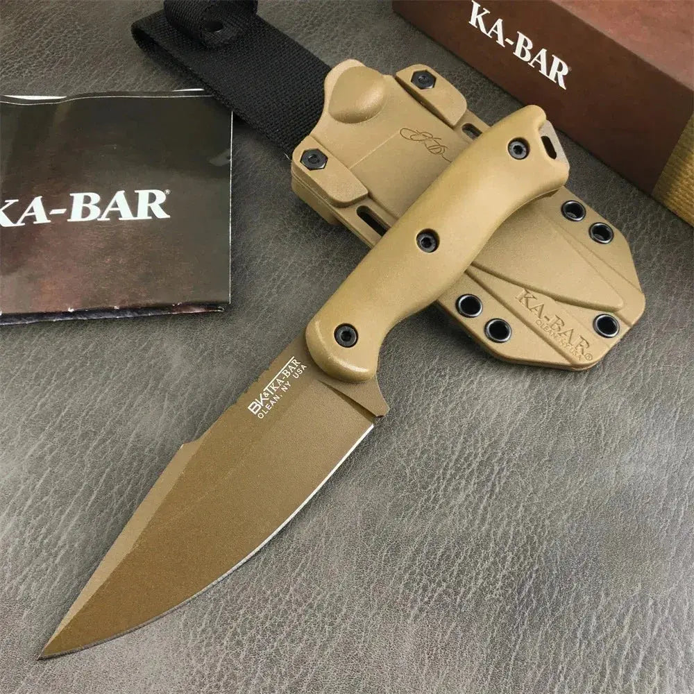 Couteau d'extérieur pour la Survie et Bushcraft Ka-Bar KB 18 Manche en Fibre de Verre - Survie Shop